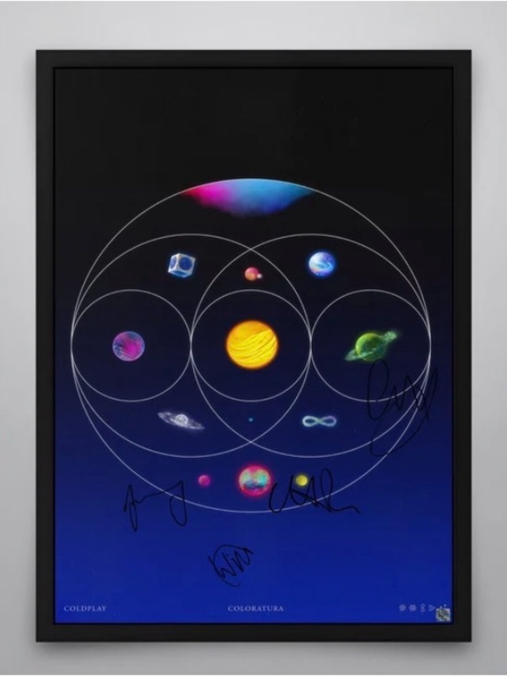 Coldplay Coloratura 24x36 Signed Poster All 4 Members COA Unframed